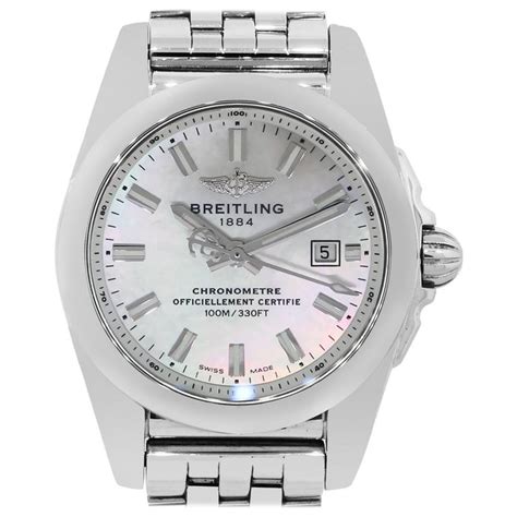 breitling damenuhr bicolor perlmutt zifferblatt|Breitling galactic damenuhren.